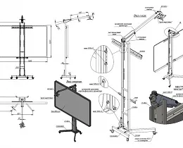 Напольная мобильная стойка SMART для SMART Board с возможностью установки HMC SMART (Штанга) / HMC-SMART PL